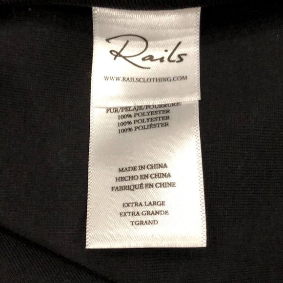 Rails Saga Cream Leopard Mix Faux Fur Jacket NWT - Picture 8 of 12